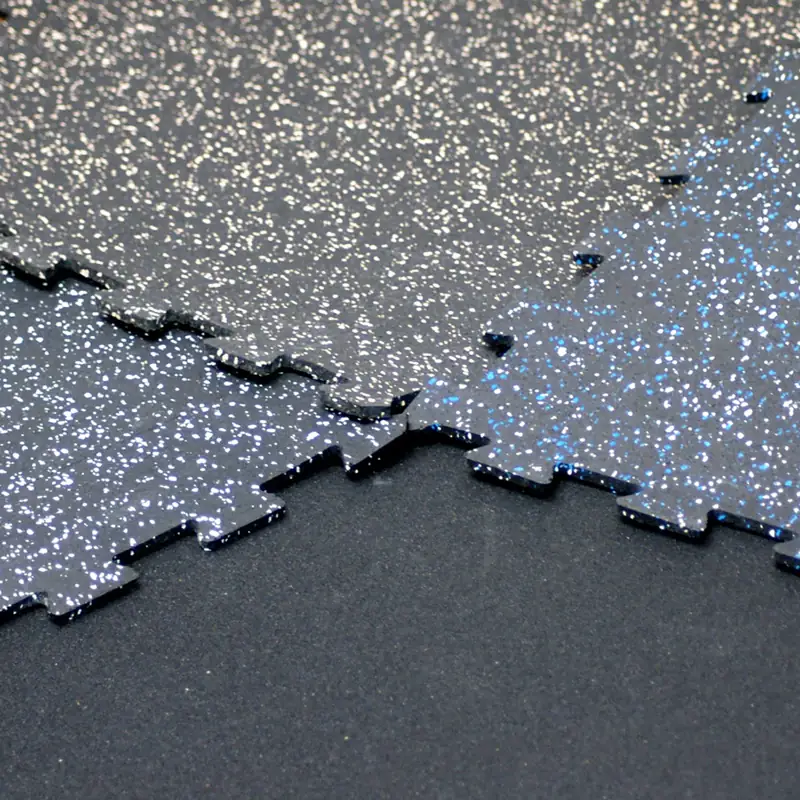 Blue Speckled Rubber Gym Mat