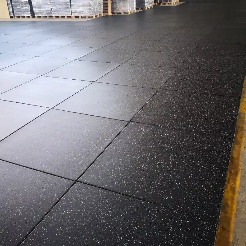 Double Tiles Rubber Flooring